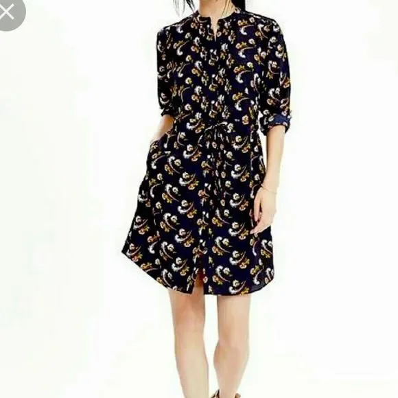 banana republic navy shirt dress Linen Midi Shirt Dress